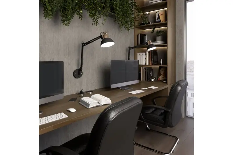 Aplique de pared Decor Artemia negro con brazo metálico e interior blanco diámetro 16,5 cm 2270