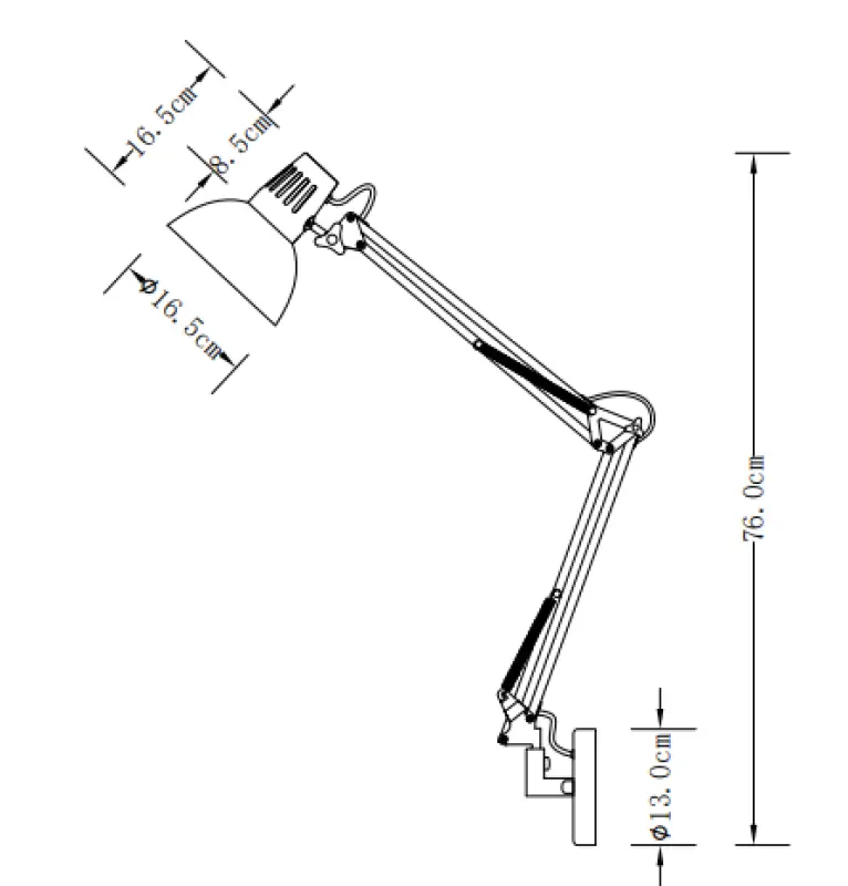 Aplique de pared Decor Artemia color gris con brazo metálico e interior blanco diámetro 16,5 cm 2157