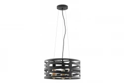 Lámpara de techo Decor Marisa color negro con huecos horizontales cónicos máx. 3 bombillas diámetro 40 cm 2584