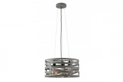 Lámpara de techo Decor Marisa color gris con huecos horizontales cónicos máx. 3 bombillas diámetro 40 cm 2607