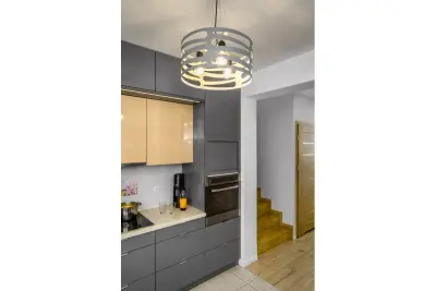 Lámpara de techo Decor Marisa color gris con huecos horizontales cónicos máx. 3 bombillas diámetro 40 cm 2607