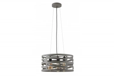 Lámpara de techo Decor Marisa color gris con huecos horizontales cónicos máx. 3 bombillas diámetro 40 cm 2607