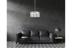 Lámpara de techo Decor Marisa color blanco con huecos horizontales cónicos máx. 3 bombillas diámetro 40 cm 2782