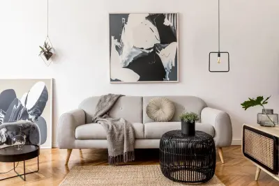 Lámpara de techo Decor Lija color negro cuadrada de un solo portalámparas 2614