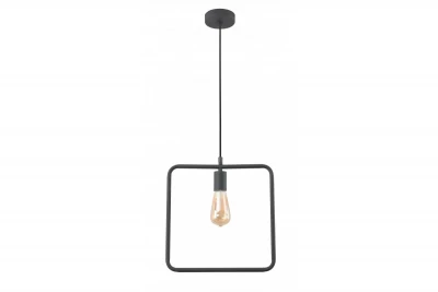 Lámpara de techo Decor Lija color negro cuadrada de un solo portalámparas 2614