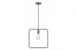 Lámpara de techo Decor Lija color gris cuadrada de un solo portalámparas 2836