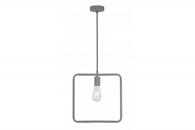 Lámpara de techo Decor Lija color gris cuadrada de un solo portalámparas 2836