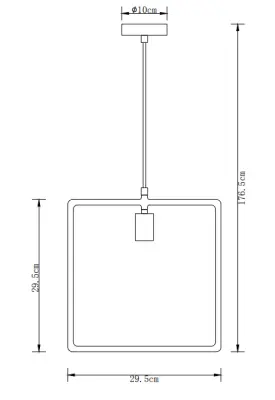 Lámpara de techo Decor Lija color gris cuadrada de un solo portalámparas 2836