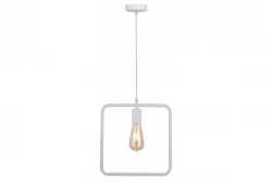 Lámpara de techo Decor Lija color blanco cuadrada de un solo portalámparas 2690