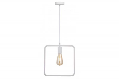 Lámpara de techo Decor Lija color blanco cuadrada de un solo portalámparas 2690