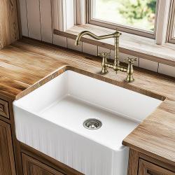 Grifo AquaTrimo Windsor de 2 agujeros nostalgic bridge grifo de cocina con caño acodado bronce 21WS7653BN