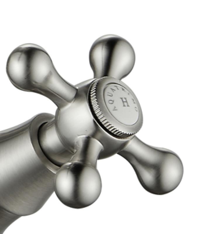 Grifo de cocina AquaTrimo Windsor de 2 agujeros con caño acodado acero inoxidable 21WS7653NM