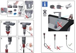 Desagüe Franke para fregaderos con desagüe integrado (turbo) con vaciado automático y pulsador de acero inoxidable 1208957709