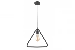 Lámpara de techo Decor Gija triangular de un solo portalámparas color negro 2621