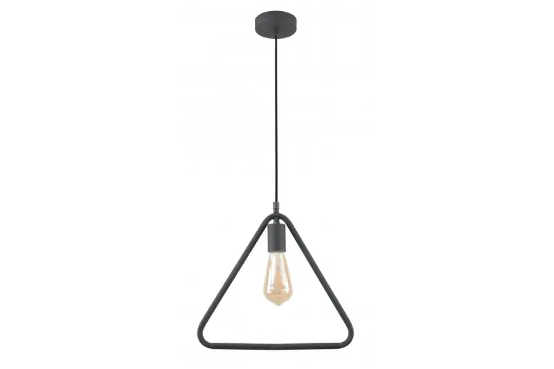 Lámpara de techo Decor Gija triangular de un solo portalámparas color negro 2621