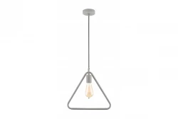 Lámpara de techo Decor Gija triangular de un solo portalámparas color gris 2751