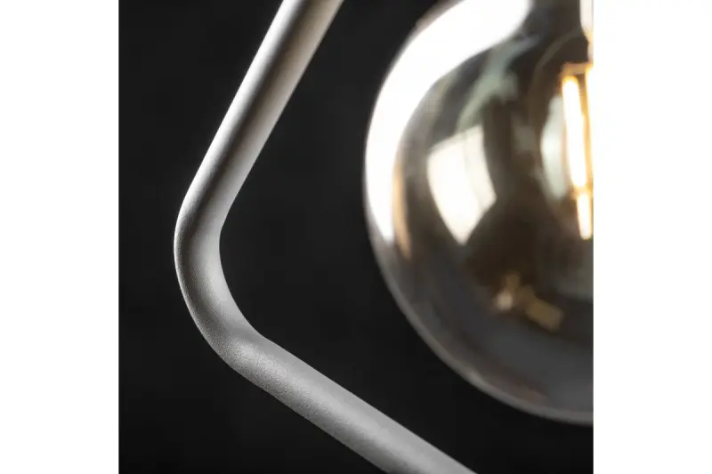 Lámpara de techo Decor Gija triangular de un solo portalámparas color gris 2751