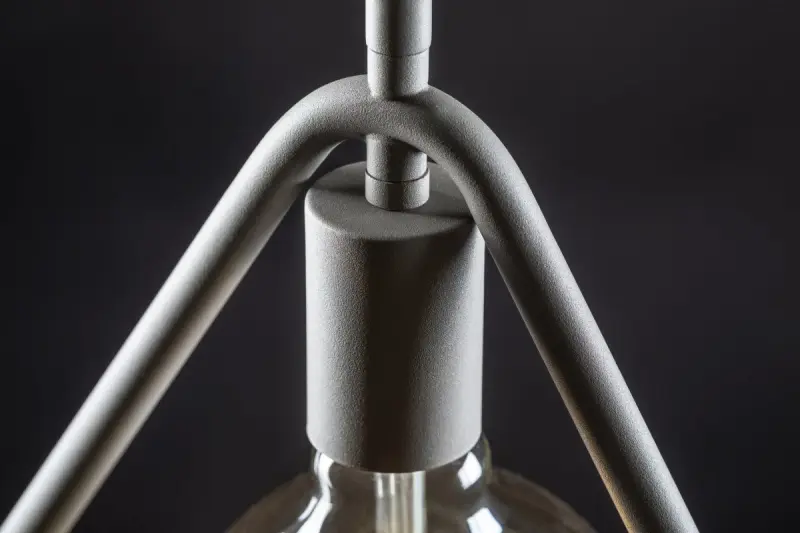 Lámpara de techo Decor Gija triangular de un solo portalámparas color gris 2751