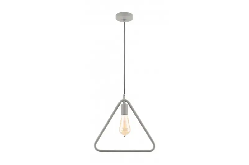 Lámpara de techo Decor Gija triangular de un solo portalámparas color gris 2751