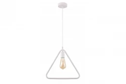 Lámpara de techo Decor Gija triangular de un solo portalámparas color blanco 2812