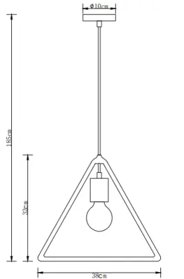 Decor Gija white single triangular pendant lamp 2812