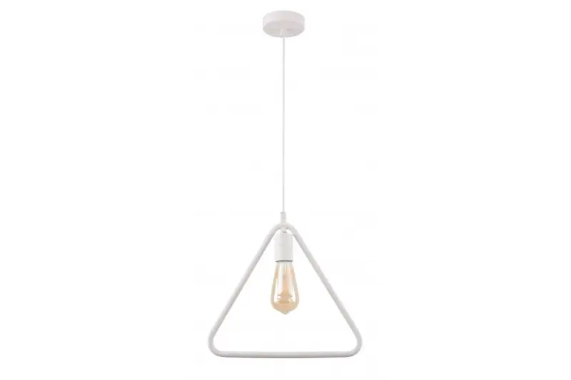 Lámpara de techo Decor Gija triangular de un solo portalámparas color blanco 2812