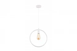 Lámpara de techo Decor Fija redonda de un solo portalámparas y color blanco 2898