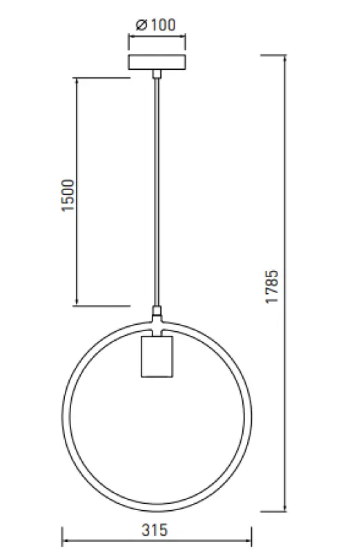 Lámpara de techo Decor Fija redonda de un solo portalámparas y color blanco 2898