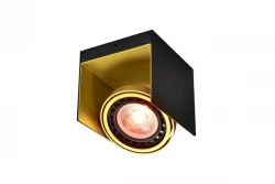 Lámpara de techo Decor Verso color dorado-negro con cabezal móvil 1 portalámparas 4199