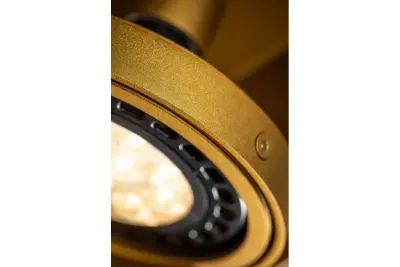 Lámpara de techo Decor Verso color dorado-negro con cabezal móvil y dos lámparas 4212