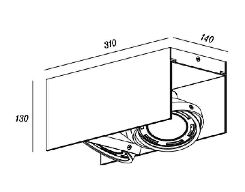 Lámpara de techo Decor Verso color dorado-negro con cabezal móvil y dos lámparas 4212
