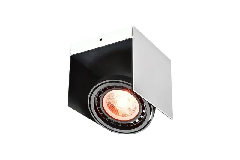 Lámpara de techo Decor Verso color blanco y negro con cabezal móvil 1 portalámparas 4236