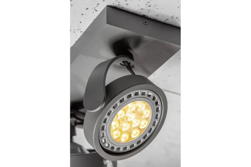 Lámpara de techo Decor Wally o aplique de pared antracita con cabezal móvil 2 portalámparas 4304