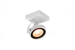 Lámpara de techo Decor Wally o aplique de pared color blanco con cabezal móvil 1 portalámparas 4342