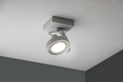 Lámpara de techo Decor Wally o aplique de pared color blanco con cabezal móvil 1 portalámparas 4342