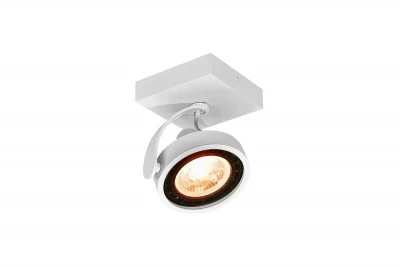 Lámpara de techo Decor Wally o aplique de pared color blanco con cabezal móvil 1 portalámparas 4342