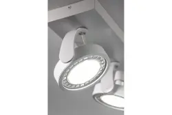 Lámpara de techo Decor Wally o aplique de pared color blanco con cabezal móvil 2 portalámparas 4373