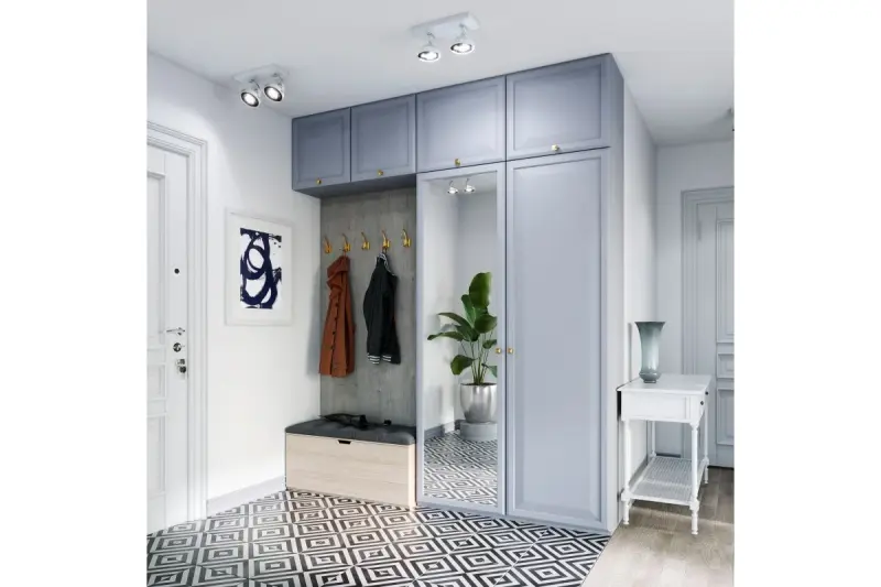 Lámpara de techo Decor Wally o aplique de pared color blanco con cabezal móvil 2 portalámparas 4373