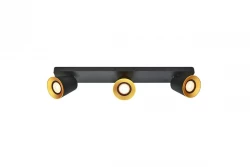 Lámpara de techo Decor Elli color negro moderna con 3 portalámparas 4588
