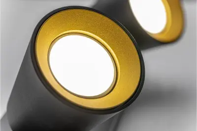 Lámpara de techo Decor Elli color negro moderna con 3 portalámparas 4588