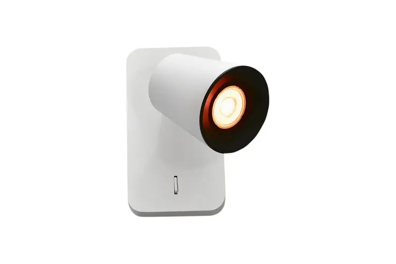 Aplique de pared Decor Elli color blanco moderno con interruptor 4434