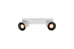 Lámpara de techo Decor Elli color blanco moderno con 2 portalámparas 4489