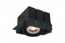 Lámpara Decor Milo color negro para empotrar en el techo sin marco con 1 portalámparas 4731