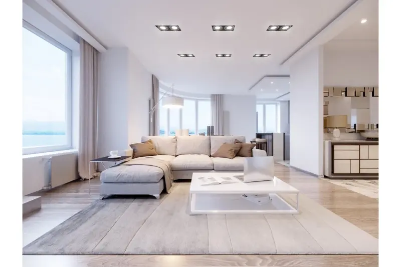 Lámpara Decor Milo empotrable de techo sin marco color negro con 2 proyectores 4755