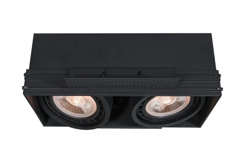 Lámpara Decor Milo empotrable de techo sin marco color negro con 2 proyectores 4755