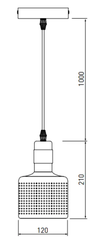 Lámpara de techo Decor Bellis cilíndrica color dorado- blanco con 1 portalámparas 4574