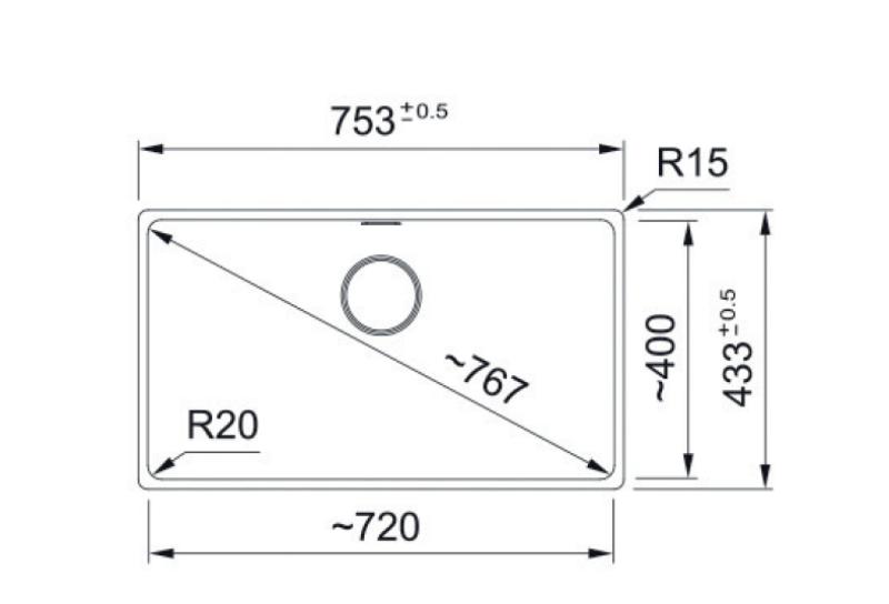 Franke Maris MRG 110-72 Fragranite fregadero de piedra gris bajo encimera