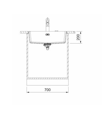 Franke Maris MRG 110-62 Fragranite matt black sink undermount 