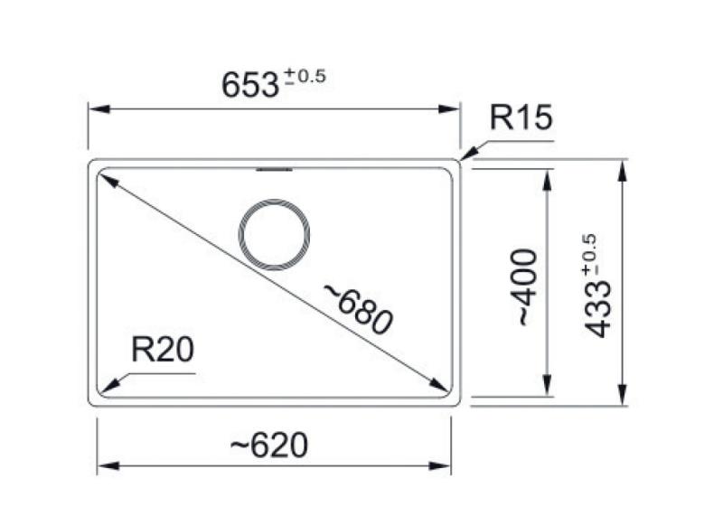 Franke Maris MRG 210-62 Fragranite mate negro fregadero de instalación plana
