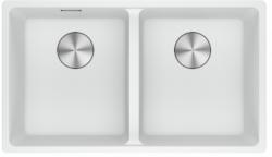 Franke Maris MRG 220-35-35 Fragranite Polar blanco doble fregadero de encastre plano